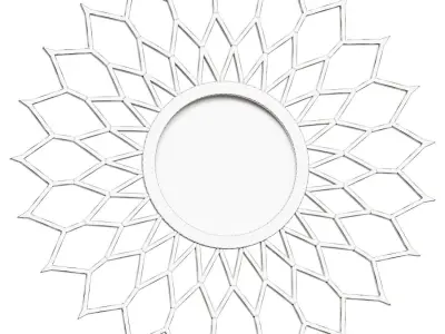 Mirror Mast Gold 742097 3D model