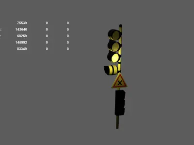 traffic light 3D model 23