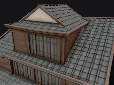 Japanese Style Hongdae House Low-poly 3D model