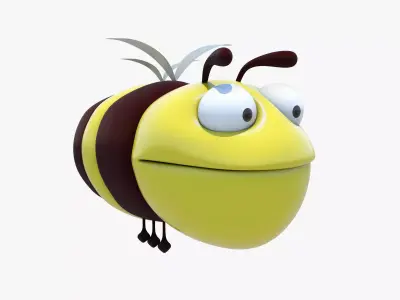 Cartoon Bee 3D Model from 3ds Max Low-poly 3D model