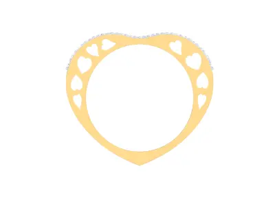 Women Ring  Render 3dm STL OBJ FBX Details 3D print model 134