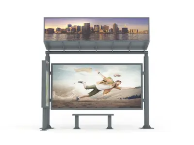 Bus Station Shelter 3D model