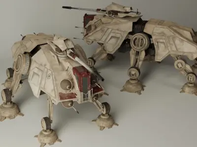 star wars republic walker Low-poly 3D model