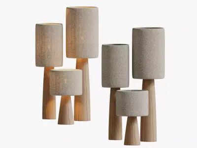 Hand crafted floor lamp Andrea Lennon 3D model