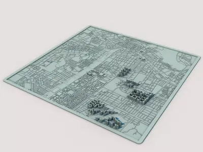 Incheon City  South Korea 3D print model