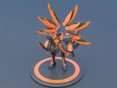 Mech Robot Cyborg EvolutIon stage FIVE 3D model
