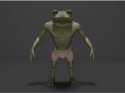 frogman game ready 3d model  Low-poly 3D model