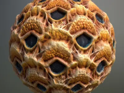 Material Skin Alien 5 Seamless PBR Texture Texture