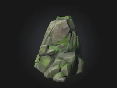 Mossy Boulder Formation  Natures Ancient Guardians 3D model