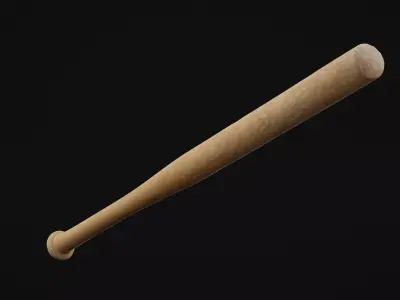Baseball Bat Low-poly 3D model 20