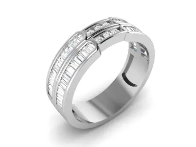 Diamond Ring For Women 3d Print Model 3D print model 22