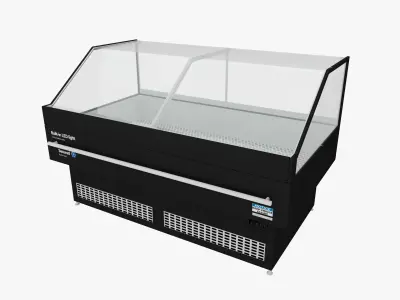 Supermarket Freezer Refrigirator 2 Low-poly 3D model