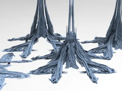 The Capital of Atlas 4 tower designs 3D model