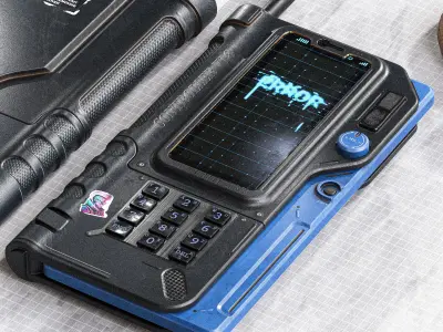 Sci-fi Controller V18 PBR Low-poly 3D model