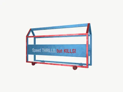 Traffic barricade 3D model