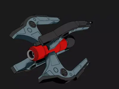 Stylized Spaceship made in blender 3D model