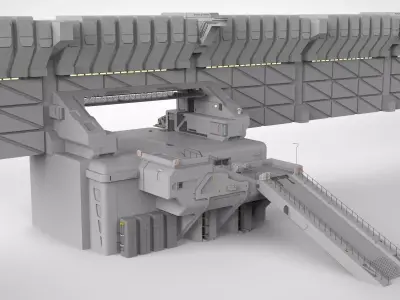 sci-fi Wall 1 3D model