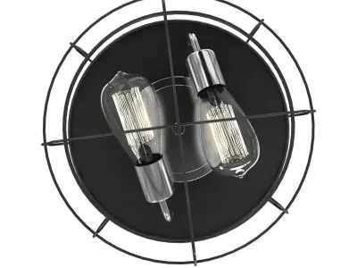 Gauge Collection Two-Light Flush Mount By Progress Lighting 3D model