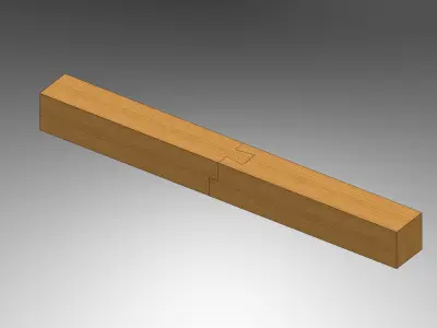 Koshikake Aritsugi - Classical Japanese Wood Joint  Free 3D model