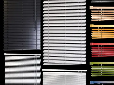 WOODand PVC Blinds  3D Model Pack