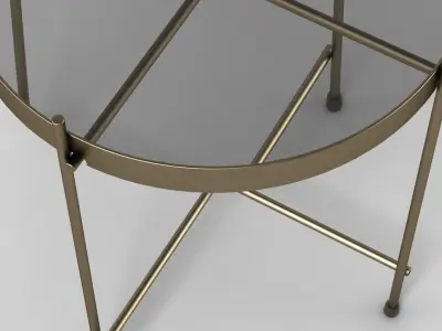 Sidetable round brass side table 3D model