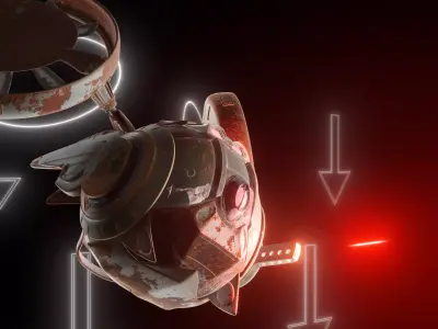 Rigged Scifi drone for Blender 3D model