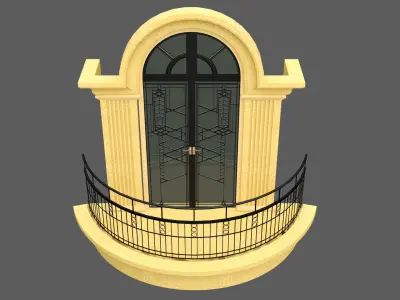 Classic Door  Windows 3 3D model