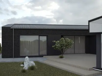 Modern house  3D model 6