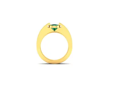 Solitaire Engagement Wedding Diamond Ring 3D print model 3