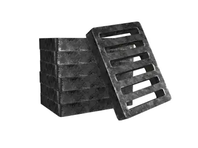 Pile of Manhole Cover v1 001 Low-poly 3D model