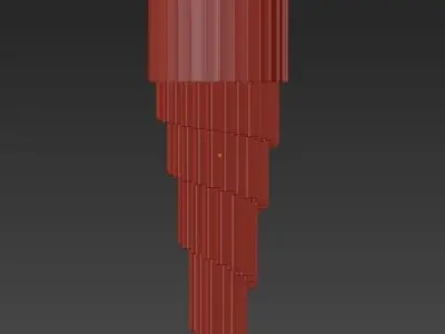 Crystal chandelier 3D model