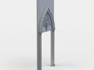 Enterance without door Low-poly 3D model