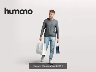 Humano 6-Pack - SHOPPING PEOPLE - 6x 3D models A