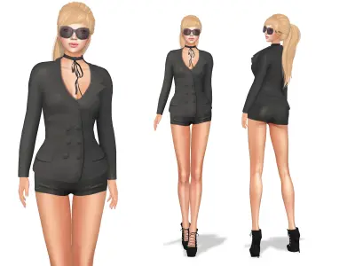 Fashion Glasses Low-poly 3D model