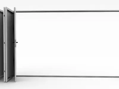 Bi-fold mesh door 3D model