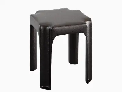 Stackable Plastic Chair B 03 3D model