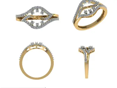 Light Weight Diamond Ring 3D model buy