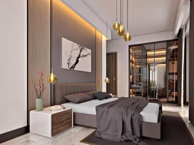 Bedroom 3D model 12