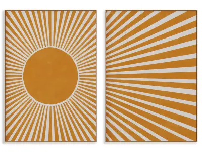 Abstract Painting Frame set 3D model 402