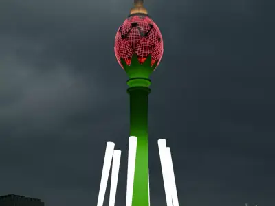 Futuristic Lotus NelumTower  Nelum  3D Model 3D model