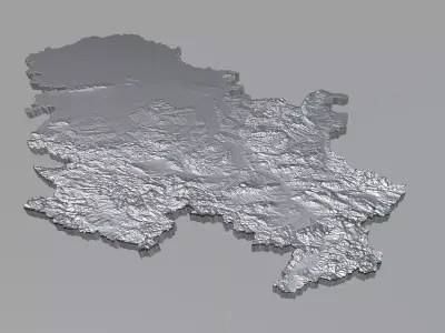 Serbia Terrain Country 3D model
