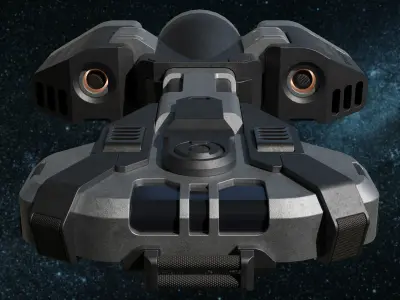 Sci-Fi Scout Spaceship Low-poly 3D model