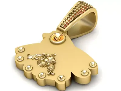 3D BIRD GOLD PENDANT  3D print model