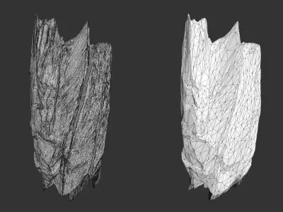 Modular Cliff Rock 3D Pack - Sharp Vertical Cliff Assets 250630 Low-poly 3D model
