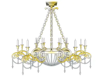 chandelier 06 3D model