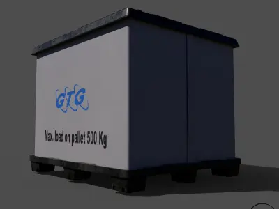 Modular Pallet Low-poly 3D model