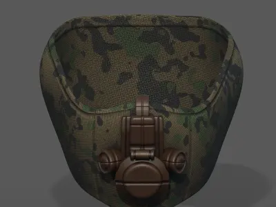 Gas mask respirator scifi futuristic 3d  Low-poly 3D model