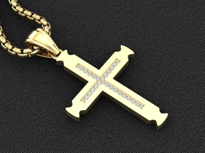 Cross Light Gold 3CP085 3DM STL 3D model