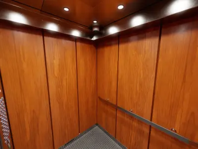 Real-time Elevator Cab Interior Low-poly 3D model