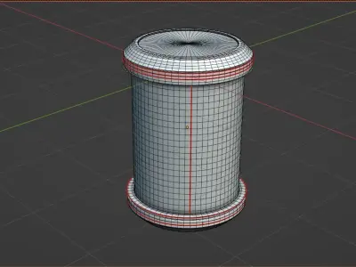 Sci-Fi Glass Cylinder  3D model